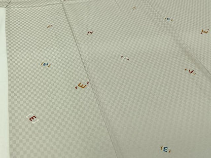 平和屋着物▽上質な小紋　単衣　文字文　正絹　逸品　AABJ1644jh