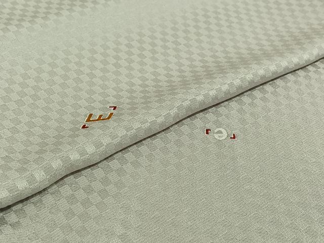 平和屋着物▽上質な小紋　単衣　文字文　正絹　逸品　AABJ1644jh