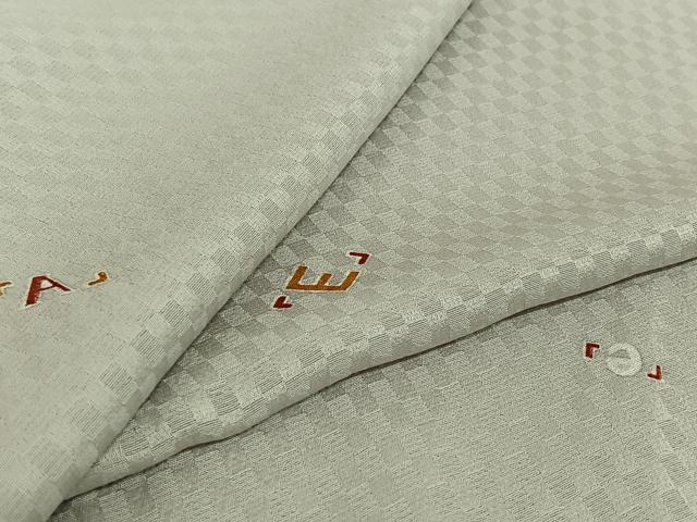 平和屋着物▽上質な小紋　単衣　文字文　正絹　逸品　AABJ1644jh