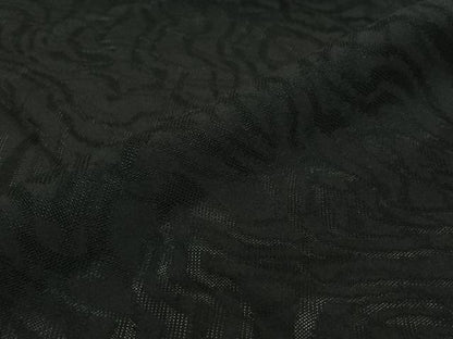 平和屋着物▽道中着　スリーシーズン　春夏秋　塵除け　流水紋紗　黒地　ロング丈　正絹　逸品　未使用　AABJ1654jh