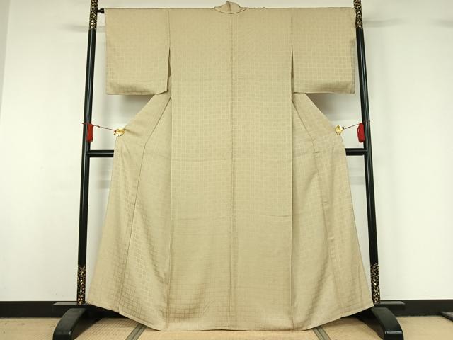 平和屋着物▽江戸小紋　単衣　角通し　正絹　逸品　AABJ1656jh
