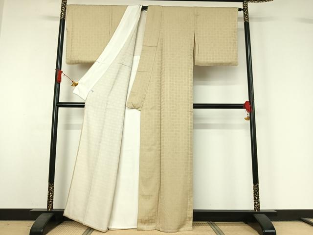 平和屋着物▽江戸小紋　単衣　角通し　正絹　逸品　AABJ1656jh