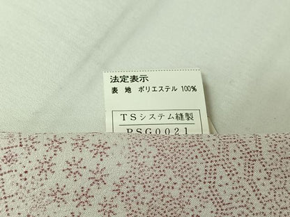 平和屋着物▽小紋　単衣　花絵皿文　洗える着物　AABJ1660jh