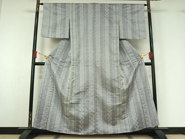 平和屋着物▽小紋　単衣　七宝間道　未使用　AABJ1669jh