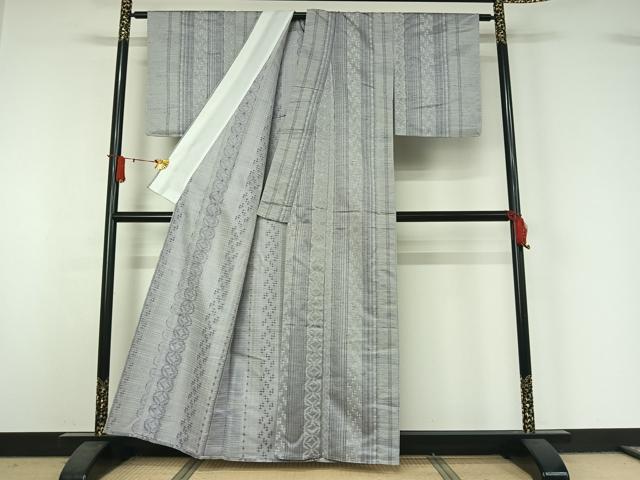 平和屋着物▽小紋　単衣　七宝間道　未使用　AABJ1669jh