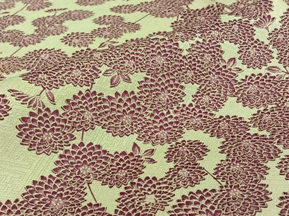 平和屋着物▽上質な小紋　単衣　草花文　正絹　逸品　AABJ1670jh