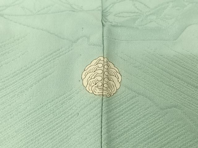 平和屋着物▽上質な色無地　単衣　吉祥花地紋　水色　正絹　逸品　AABJ1674jh