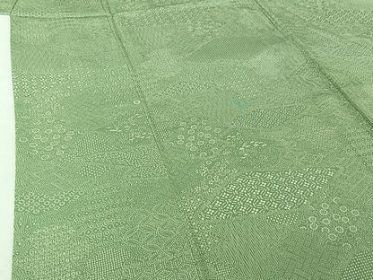 平和屋着物▽江戸小紋　単衣　寄せ小紋柄　正絹　逸品　AABJ1677jh