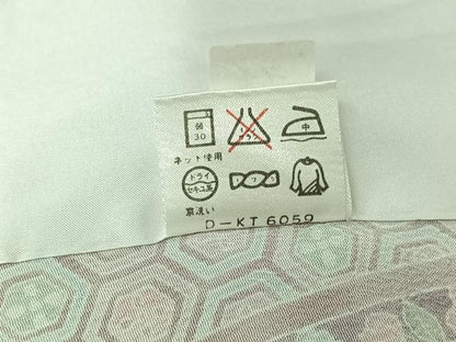 平和屋着物▽小紋　単衣　吉祥花間道　さんび謹製　洗える着物　AABJ1682jh