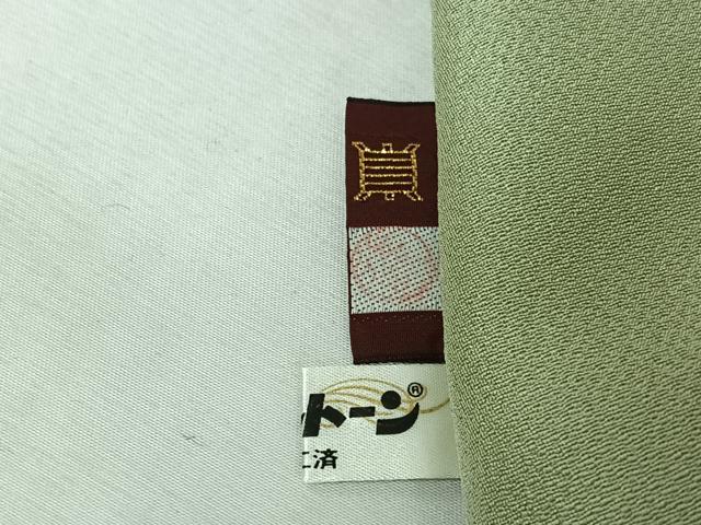 平和屋着物▽無地絵羽訪問着　単衣　雪芝地紋　夏虫色　正絹　逸品　AABJ1691jh