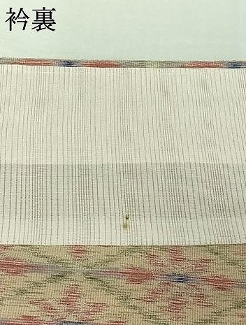 平和屋着物▽本塩沢　単衣　幾何学文様　正絹　逸品　AABJ1692jh