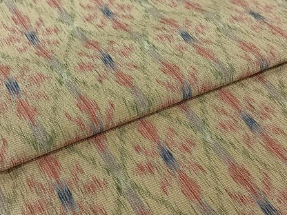 平和屋着物▽本塩沢　単衣　幾何学文様　正絹　逸品　AABJ1692jh