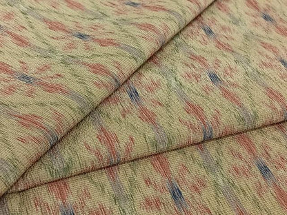 平和屋着物▽本塩沢　単衣　幾何学文様　正絹　逸品　AABJ1692jh
