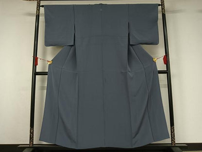 平和屋着物▽上質な色無地　単衣　薄花色　正絹　逸品　AABJ1695jh