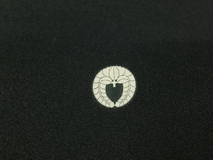 平和屋着物▽豪華黒留袖　単衣　作家物　駒刺繍　吉祥花文　金彩　正絹　逸品　AABJ1697jh