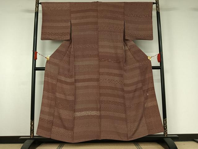 平和屋着物▽江戸小紋　単衣　作家物　寄せ小紋柄　正絹　逸品　AABJ1699jh
