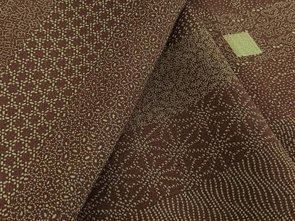 平和屋着物▽江戸小紋　単衣　作家物　寄せ小紋柄　正絹　逸品　AABJ1699jh