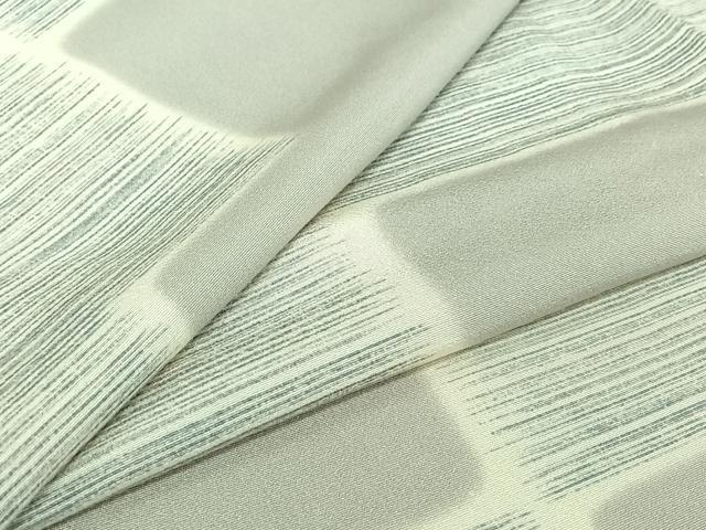 平和屋着物▽上質な小紋　単衣　幾何学文様　正絹　逸品　AABJ1700jh