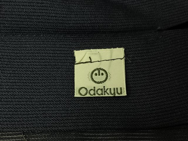 平和屋着物▽道行コート　スリーシーズン　春夏秋　塵除け　鉄紺色　小田急百貨店扱い　反端付き　正絹　逸品　AABJ1709jh