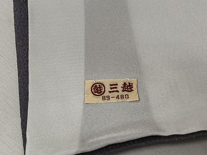 平和屋着物▽小紋　単衣　草花文　鬼しぼ縮緬　三越扱い　洗える着物　AABJ1710jh