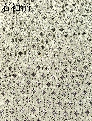 平和屋着物▽上質な小紋　単衣　亀甲花文　正絹　逸品　AABJ1713jh