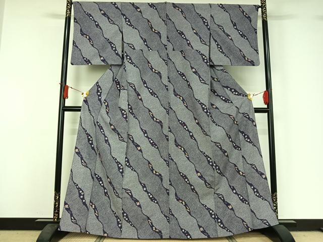 平和屋着物▽小紋　単衣　宝尽くし文　洗える着物　AABJ1717jh
