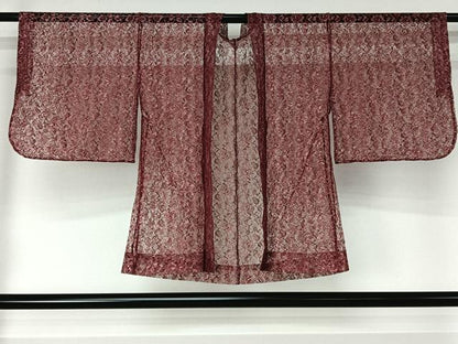 平和屋着物▽羽織　スリーシーズン　春夏秋　塵除け　草花文　銀糸　AABJ1729jh