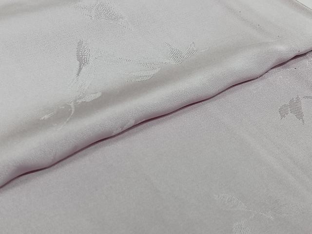 平和屋着物▽上質な色無地　単衣　草葉地紋　白藤色　正絹　逸品　AABJ1730jh