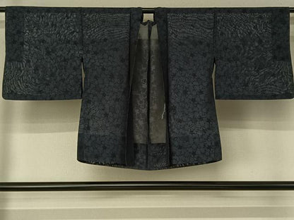 平和屋着物▽羽織　スリーシーズン　春夏秋　塵除け　草葉文　正絹　逸品　AABJ1734jh
