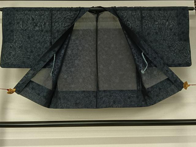 平和屋着物▽羽織　スリーシーズン　春夏秋　塵除け　草葉文　正絹　逸品　AABJ1734jh