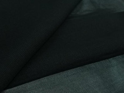 平和屋着物▽羽織　スリーシーズン　春夏秋　塵除け　黒地　正絹　逸品　AABJ1743jh