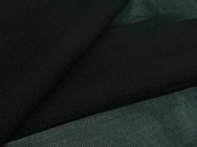 平和屋着物▽羽織　スリーシーズン　春夏秋　塵除け　黒地　正絹　逸品　AABJ1743jh