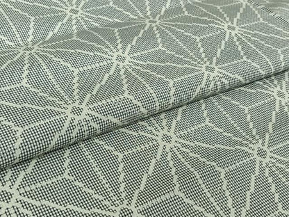 平和屋着物▽上質な紬　単衣　麻の葉文様　正絹　逸品　AABJ1744jh