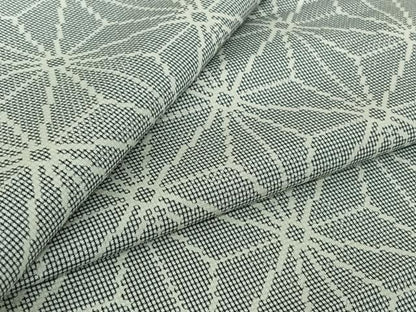 平和屋着物▽上質な紬　単衣　麻の葉文様　正絹　逸品　AABJ1744jh