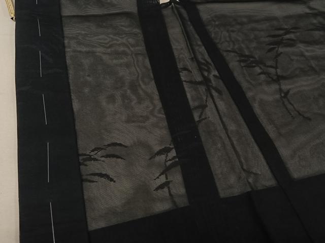 平和屋着物▽羽織　スリーシーズン　春夏秋　塵除け　樹林文　濃紺地　正絹　逸品　AABJ1745jh