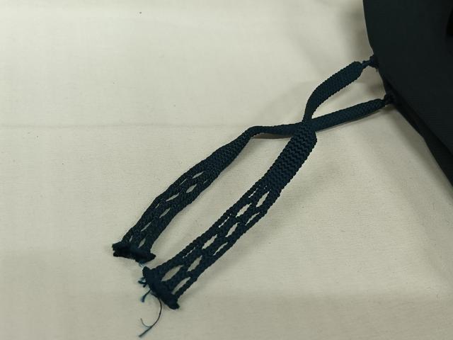 平和屋着物▽羽織　スリーシーズン　春夏秋　塵除け　笹の葉文　濃紺地　正絹　逸品　AABJ1746jh