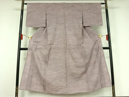 平和屋着物▽お召　単衣　霞文　正絹　逸品　AABJ1749jh