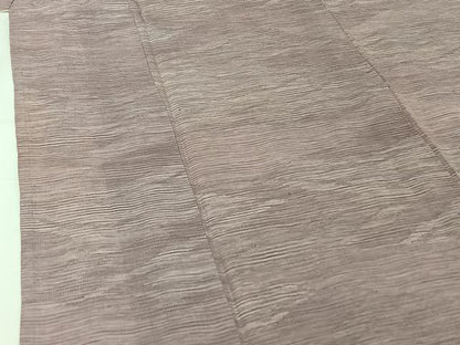 平和屋着物▽お召　単衣　霞文　正絹　逸品　AABJ1749jh