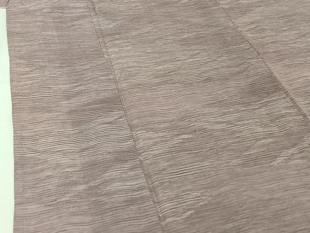 平和屋着物▽お召　単衣　霞文　正絹　逸品　AABJ1749jh