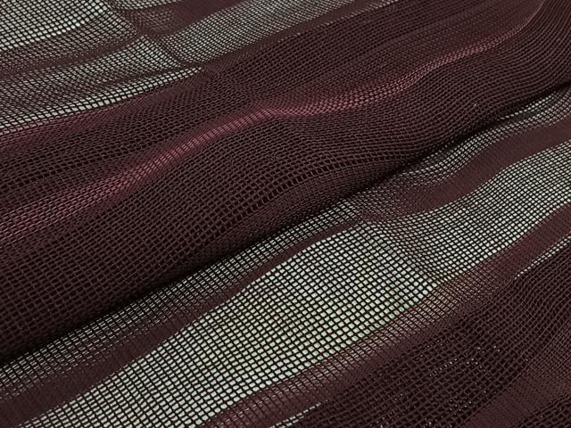 平和屋着物▽道行コート　スリーシーズン　春夏秋　塵除け　横段文　正絹　逸品　AABJ1752jh