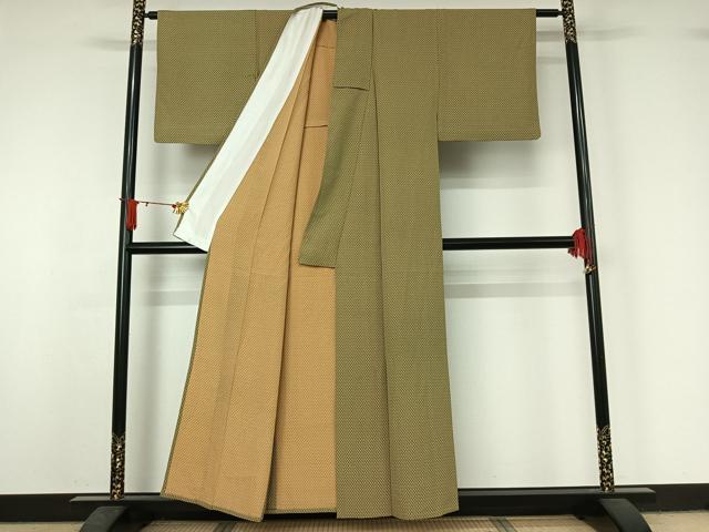 平和屋着物▽上質な小紋　単衣　花尽くし文　正絹　逸品　AABJ1754jh