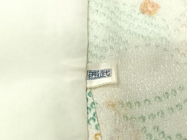 平和屋着物▽上質な小紋　単衣　絞り　雲取り吉祥花文　西武百貨店扱い　正絹　逸品　AABJ1762jh