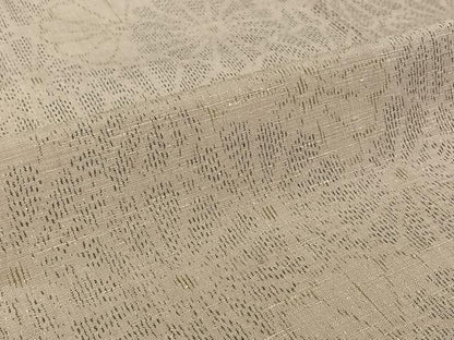 平和屋着物▽上質な紬　単衣　花尽くし文　正絹　逸品　AABJ1769jh