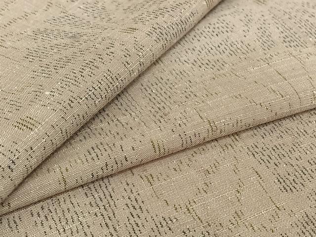 平和屋着物▽上質な紬　単衣　花尽くし文　正絹　逸品　AABJ1769jh