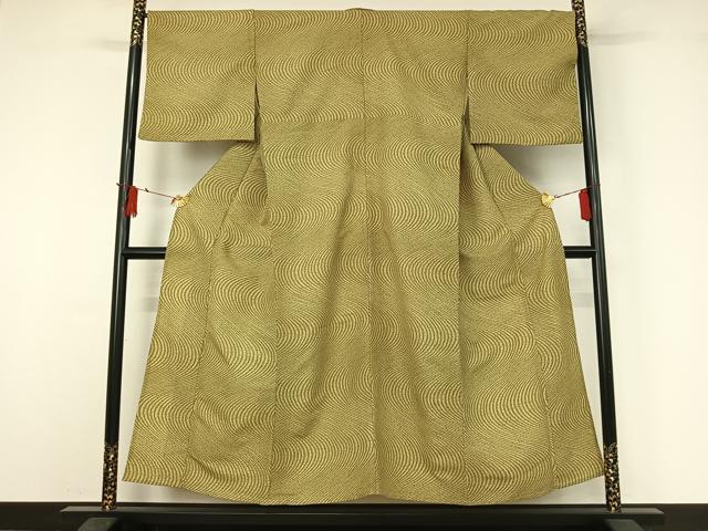 平和屋着物▽小紋　単衣　流水文　洗える着物　AABJ1770jh