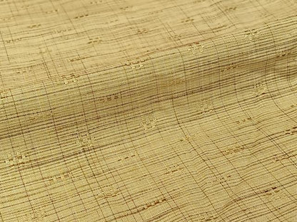 平和屋着物▽上質な紬　単衣　花織　霞文　正絹　逸品　AABJ1781jh