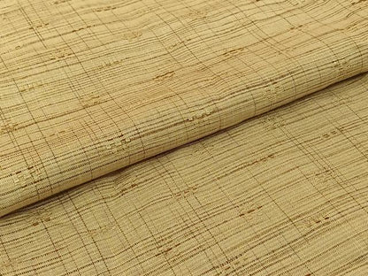 平和屋着物▽上質な紬　単衣　花織　霞文　正絹　逸品　AABJ1781jh
