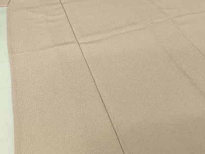 平和屋着物▽洗える最高級着物　＜英＞はなぶさ謹製　色無地　単衣　灰梅色　鬼しぼ縮緬　洗える着物　AABJ1785jh