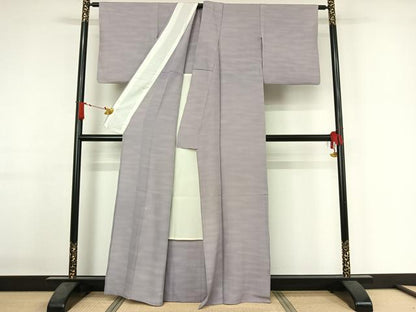 平和屋着物▽上質な小紋　単衣　霞文　暈し染め　正絹　逸品　AABJ1789jh