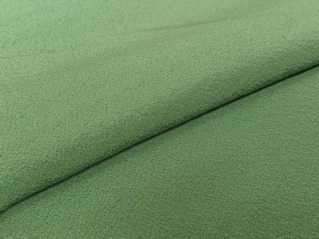 平和屋着物▽上質な色無地　単衣　山葵色　正絹　逸品　未使用　AABJ1790jh